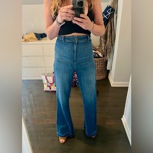 free people high waisted flare  jeans - size 28